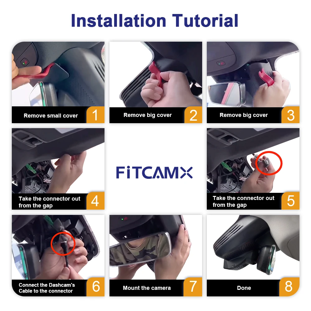 Dashcam for Smart #1 , Fitcamx Dash Cam 4K for Car,Car Camera Mercedes Benz Smart 1 One
