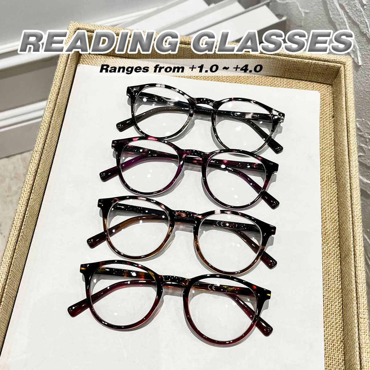 Round Frame HD Clear Lens Blue Light Blocking Glasses