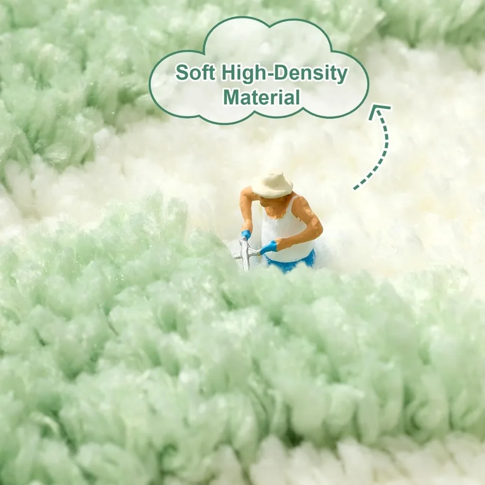 Cute Leaf Bath Mat, Green Leaves Bathroom Rug Soft Plush Microfiber Absorbent Quick Dry Non Slip Washable Bath Mats Floor Carpe