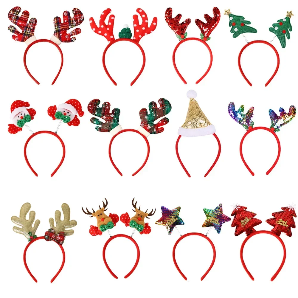 thumbnail image 2 of Diadema navideña para niños y adultos, Papá Noel, alce, árbol de Navidad, accesorios para el cabello, accesorios para fotos, decoración navideña, regalos de Año Nuevo 2024, 2 of 6