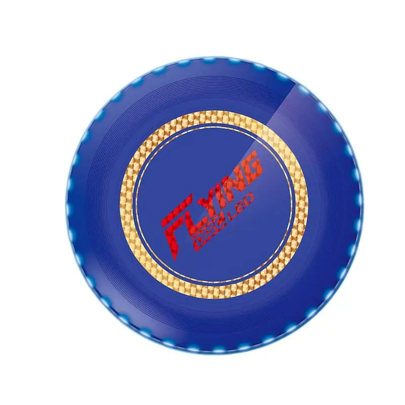 Light Up Flying Disc Toy Outdoor Flying Disc Game Ultra-soft Edge Colorful LED Spinner Toys For Night Backyard Garden