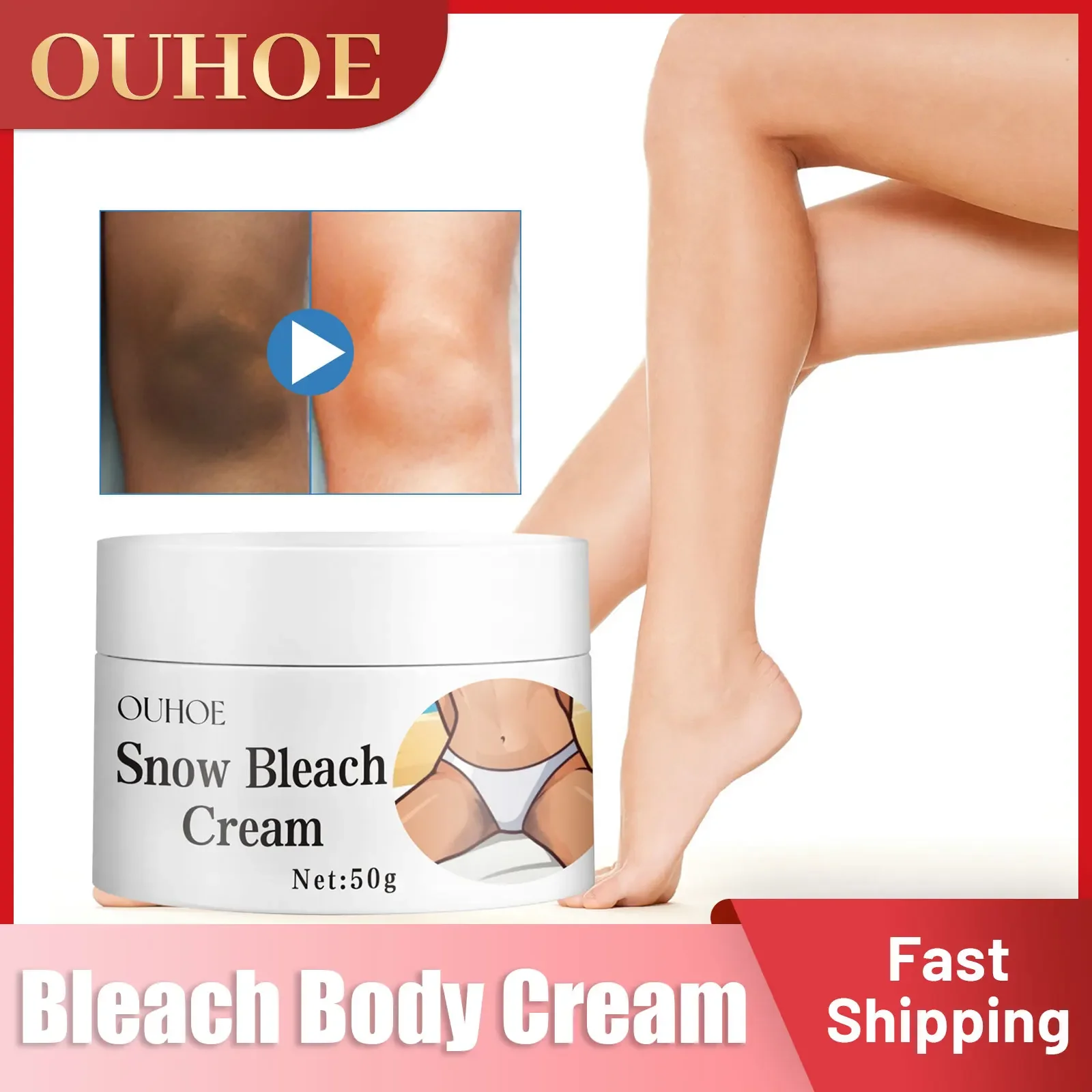 

Body Whitening Cream Brighten Underarm Elbow Knees Joint Dark Spots Melanin Removal Intimate Parts Nourishing Snow Bleach Cream