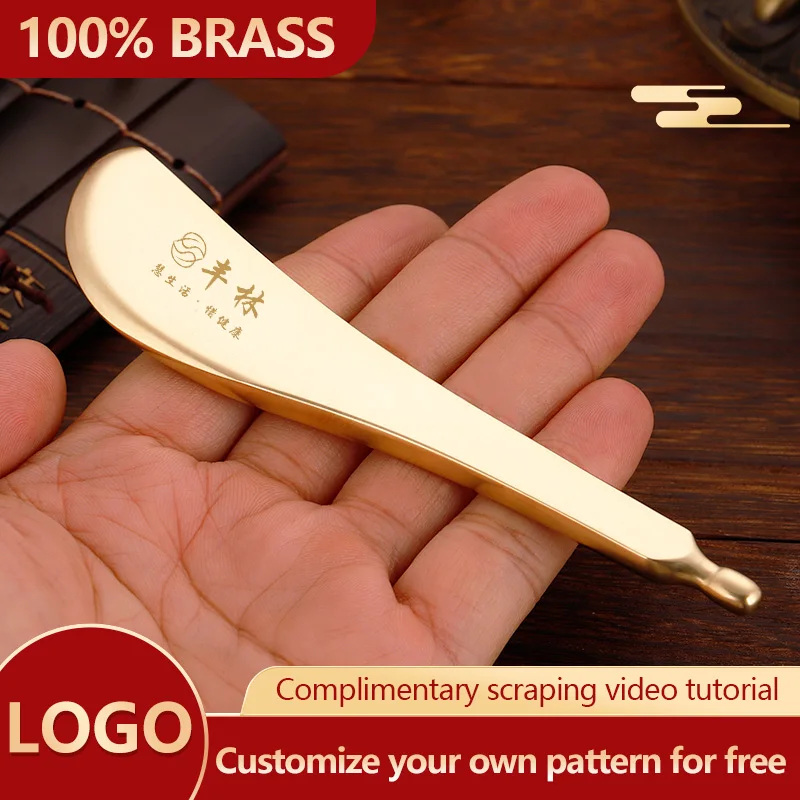 Purebrassscrapingfacialmassagerdarkcircleseyebagsbeauty