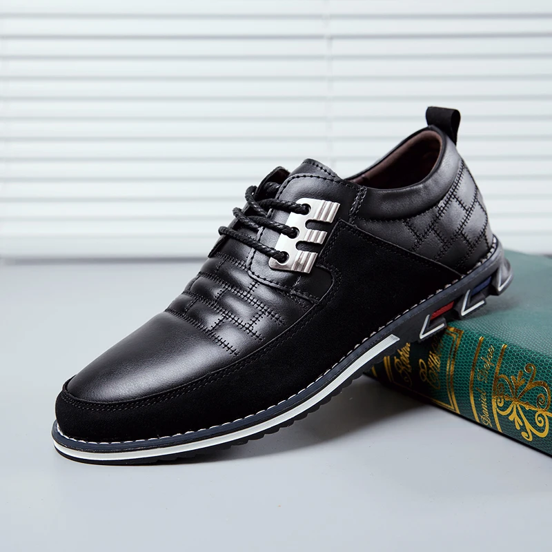 

Fashion Classic Casual Men's Leather Shoes Black Hot Sale Breathable Business Men's Casual Shoes Large Brand Men's Casual Shoes