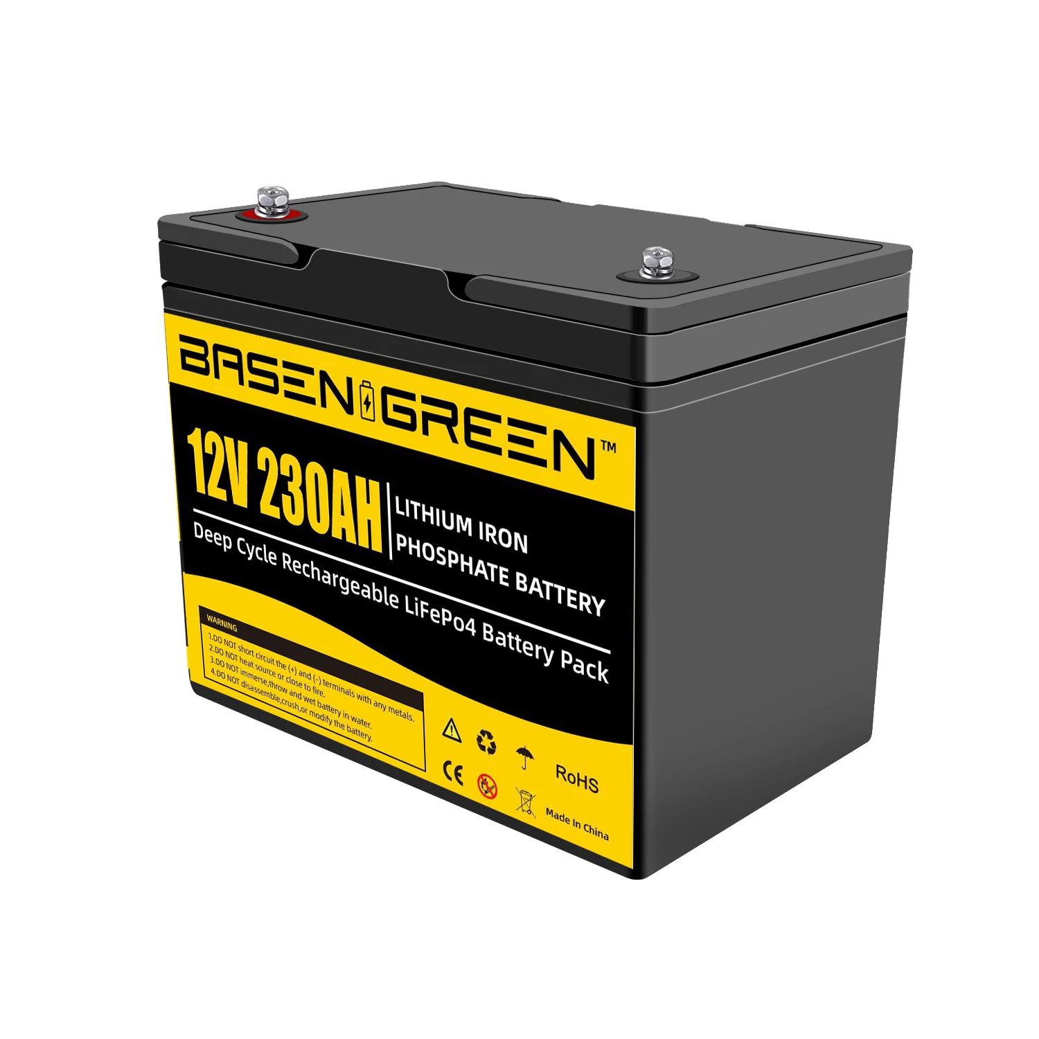 Basengreen Solar 24v 230Ah Lifepo4 battery pack deep cycle 24v lithium  battery - BASEN