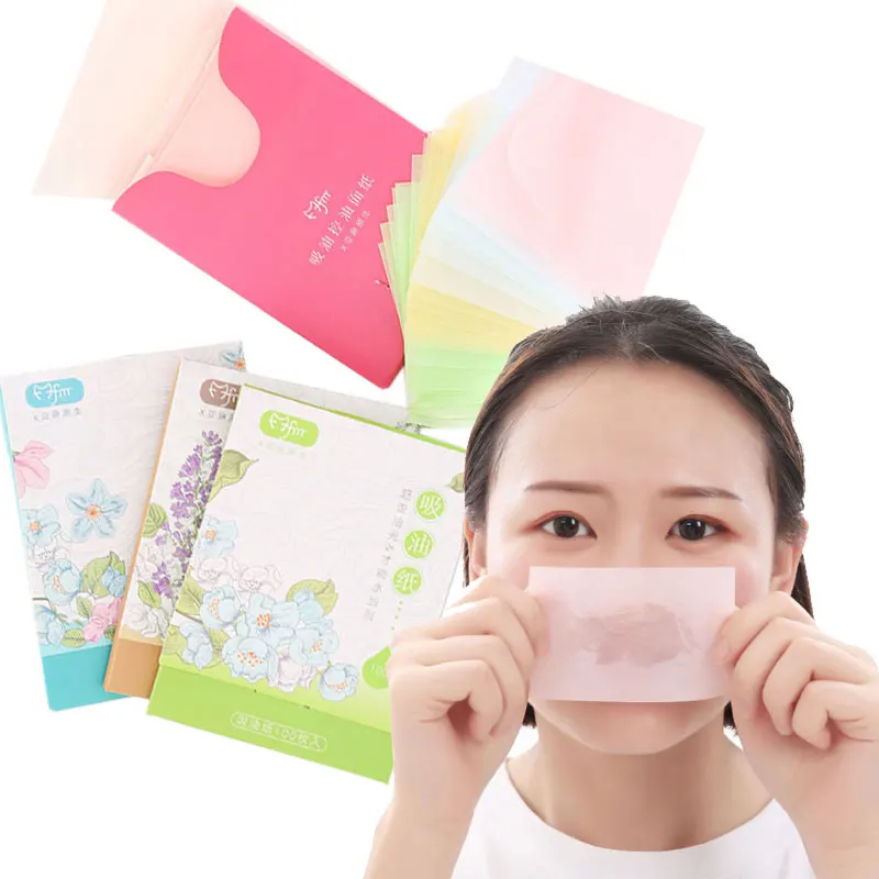 

100Pcs/box Face Oil Blotting Paper Protable Matting Face Wipes Facial Cleanser Oil Control Oil-absorbing Face Cleaning Tools