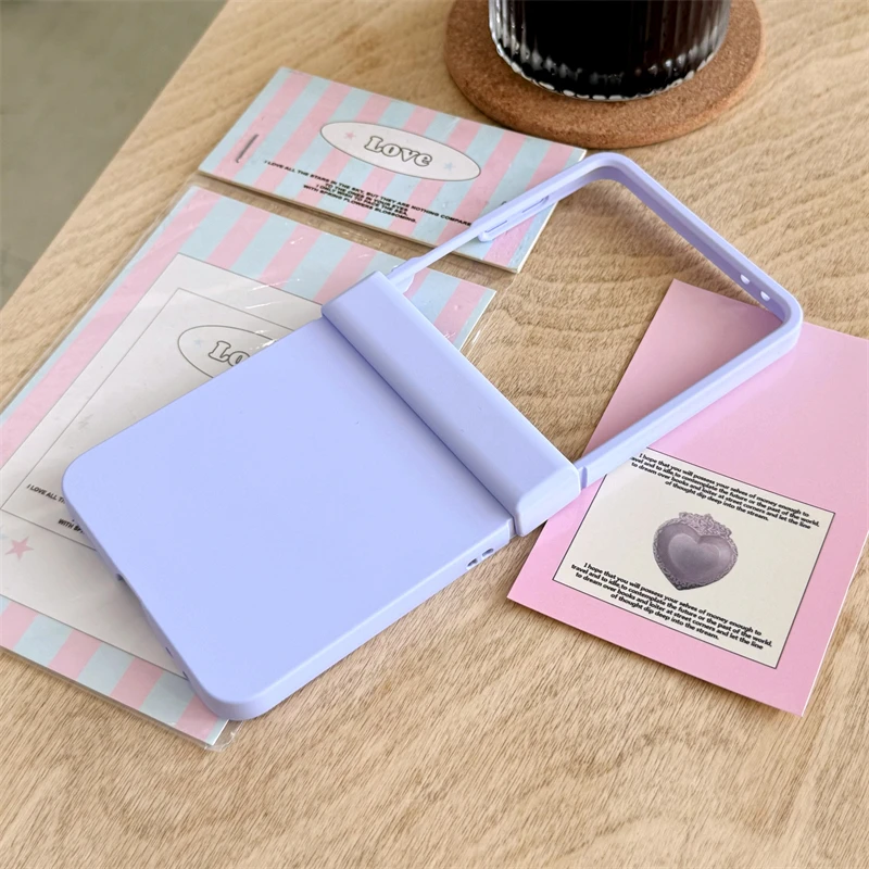 Ultra Thin Candy Color Hard PC Matte Phone Case with Hinge Protection & Shockproof Cover