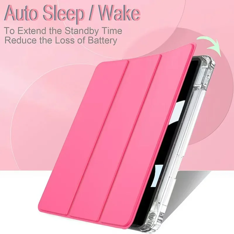 Magnetic Flip Case with Pencil Holder and Auto Wake/Sleep