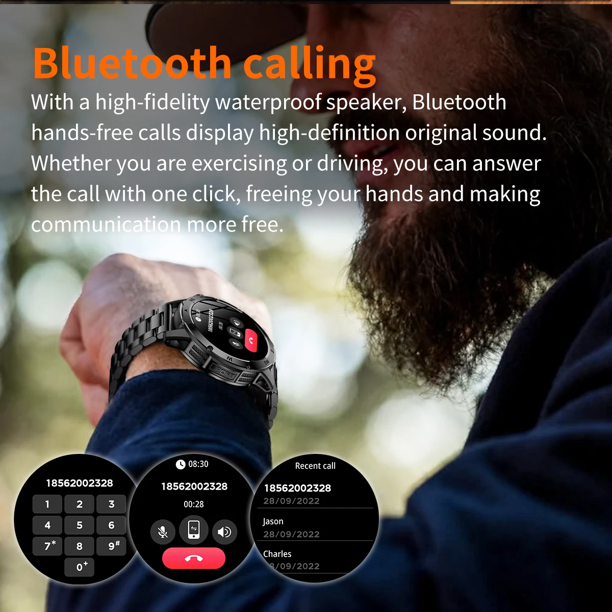 Smartwatch outdoor para hombre con brújula y linterna led_voghion.com