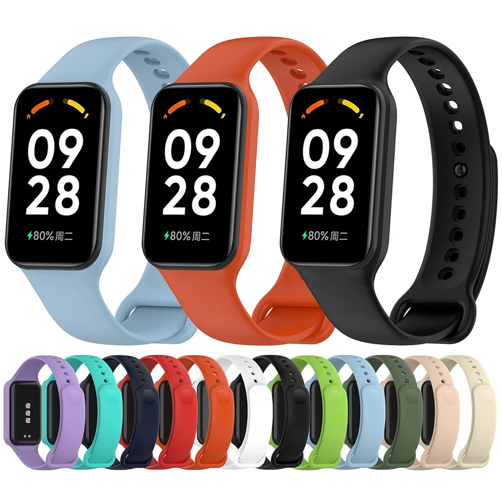 Silicone Band Strap and Case with Tempered Glass Screen Protector Cover