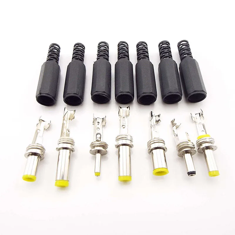 DC Male Jack Power Plug Adapter 3.5x1.35 4.0x1.7 4.8x1.7mm 5.5x2.1mm 2.5mm Male Jack Socket Audio Connector