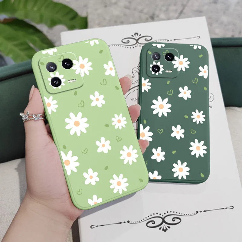 Tender Daisy Liquid Silicone Phone Case Cover