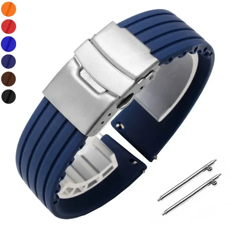 18Mm 20Mm 22Mm 24Mm Cinturino In Silicone Per Omega Per Cinturino Seiko Pneumatici A Sgancio Rapido Modello Cinturini Sportivi In Gomma Per Orologio R