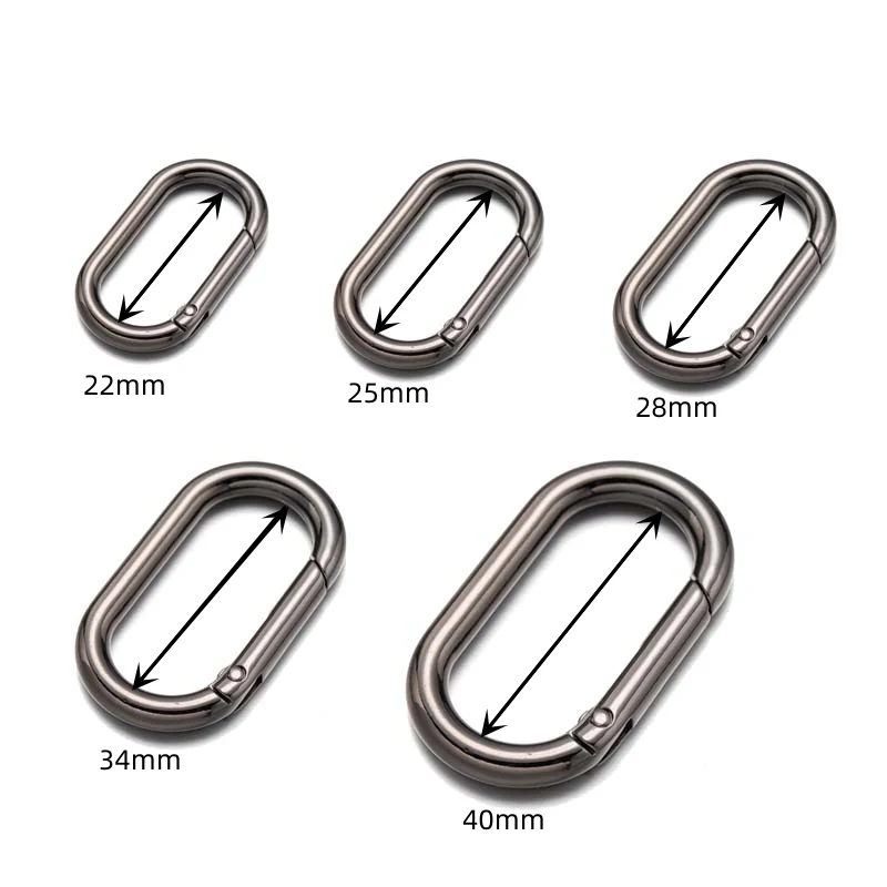 クロスボール　ナスカン　クリップ 5Pcs/Lot Metal Oval Carabiner Clasp Clip Snap Hook Spring