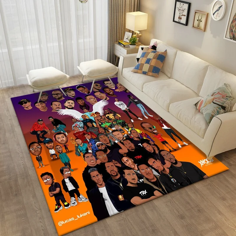 Hip Hop Art Rapper Legend Star Area Rug,Carpet Rug for Home Living