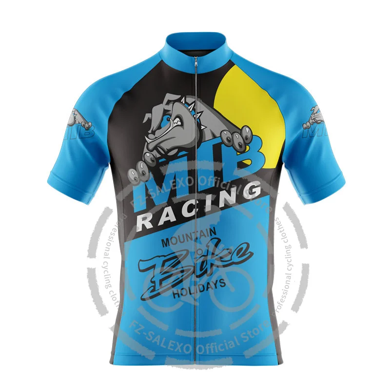 Men Cartoon Dog Cycling Jersey Summer Short Sleeve Bike Shirts MTB Cycling Clothing Ropa Maillot Ciclismo Racing Bicycle Clothes