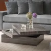Modernesque Rotating Coffee Table, Black, 23.62 in x 31.5 in x 13 in  coffe tables 1