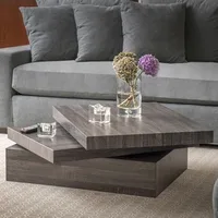 Modernesque Rotating Coffee Table, Black, 23.62 in x 31.5 in x 13 in  coffe tables 1
