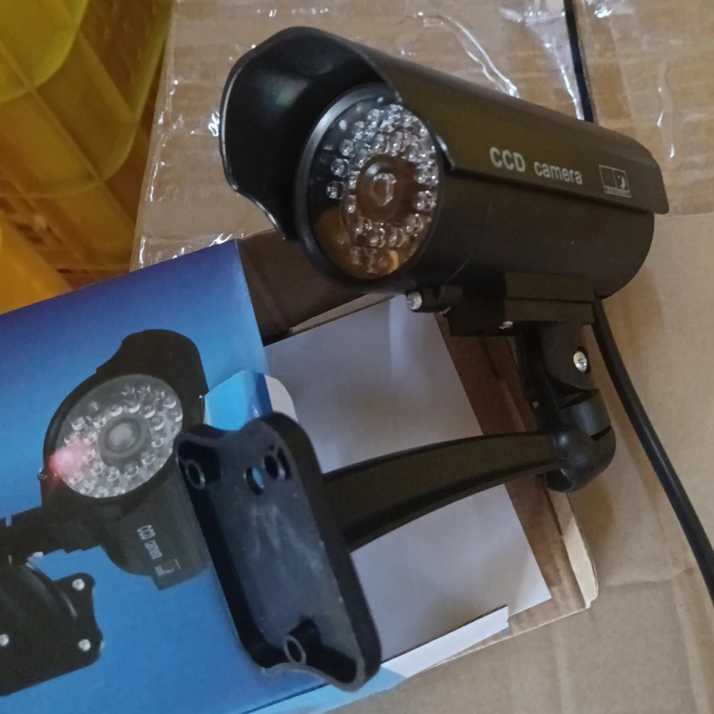 Indoor Outdoor Fake Security Surveillance Camera ABS Plastic