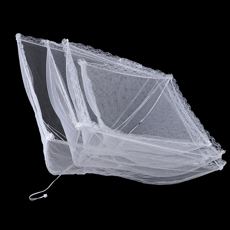 1PCS White Pop-Up Mesh Food Cover Foldable Anti Fly Mosquito Tent Dome Net Umbrella Picnic Protect Dish Cover