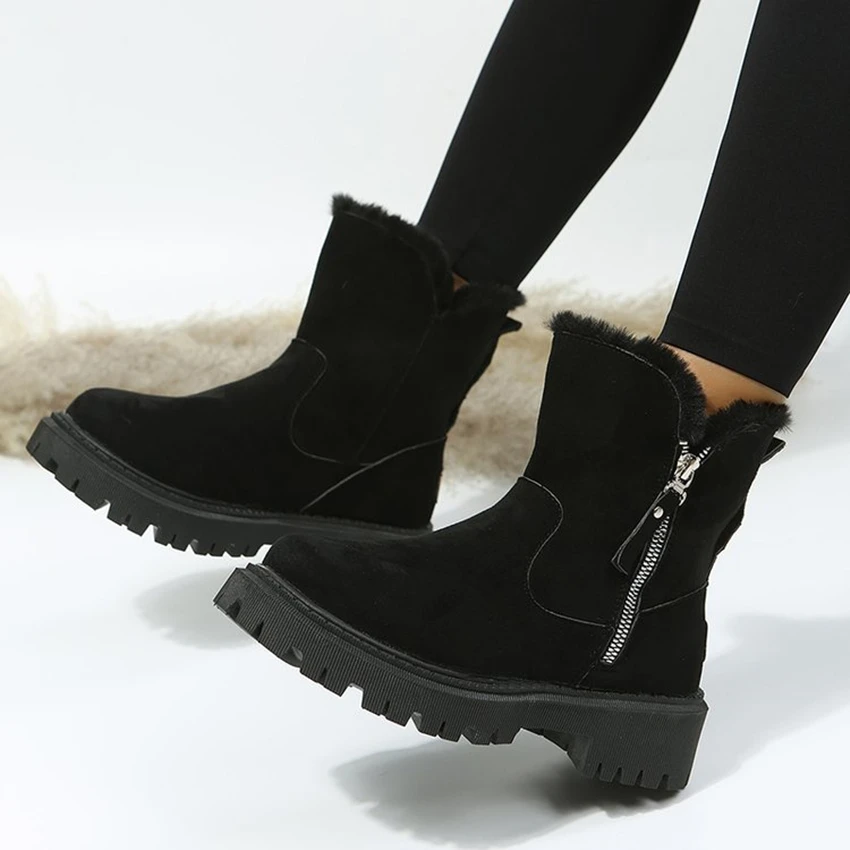 2024 Real Sheepskin Wool Low-cut Warm Fur Shoes Winter Warm Boots Fur Ladies Snow Boots Man and Women Short Boots High Quality