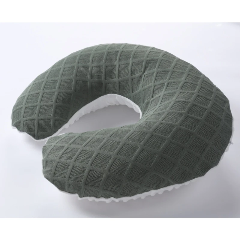 3Pcs Baby Crib Sheet Nursing Pillowcase & Nursing Pad Set Cotton Pillow Cover Breast Pad & Fitted Sheet for Mom Infant