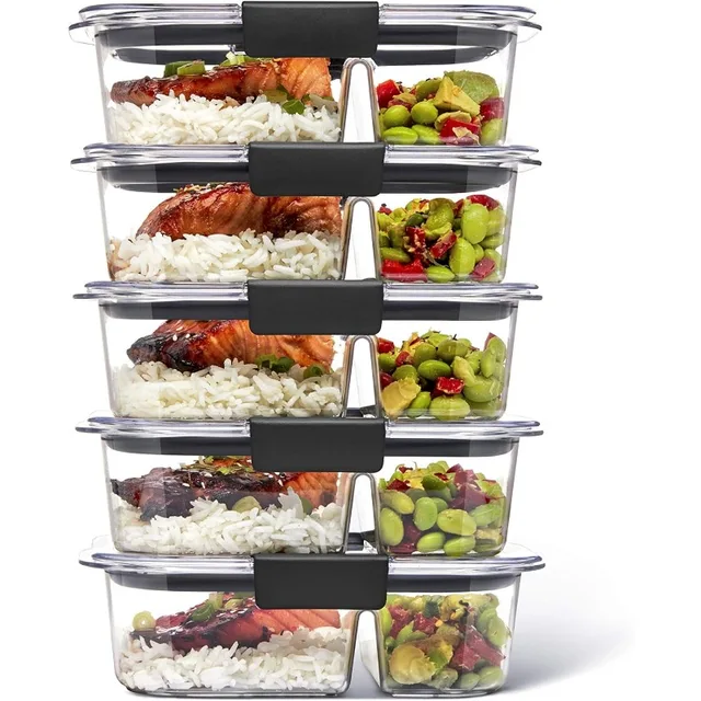 Rubbermaid Brilliance Food Storage Containers, 3.2 Cup 5 Pack, Leak-Proof,  BPA Free, Clear Tritan Plastic - AliExpress