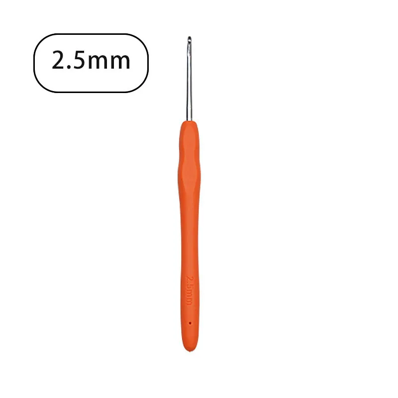 thumbnail image 1 of 1 juego de herramientas para tejer a crochet con mango suave de colores de 2,0 a 10,0 mm, hechas a mano, de silicona, antideslizantes, de aluminio, 1 of 5