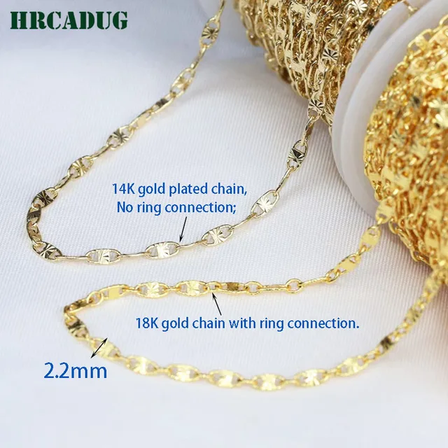 PRINS JEWELS 14 Karat / 585 Gold Rund Erbskette Rolo Link Kette