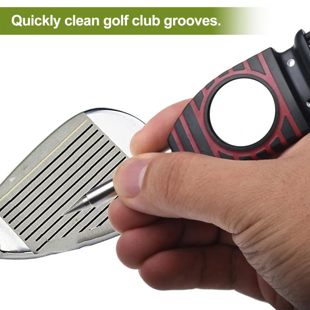 

Golf Club Cleaning Brush Double Headed Flexible Bristles Sharp Tip Stainless Steel Golf Shaft Scrubber Cleaner