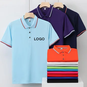 Personalizza/design logo polo polo a maniche corte per uomo e donna logo fai da te logo personalizzato team advertising tops