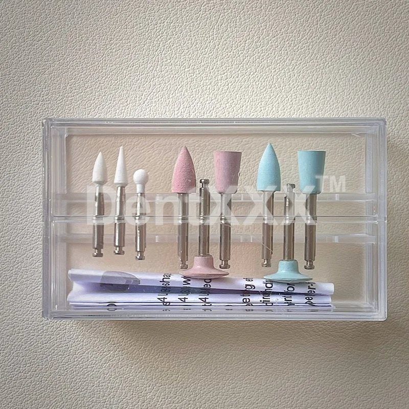 Kit Da 9 Pezzi Di Frese Per Lucidatura Compositi Dentali – RA 2.35mm In Silicone