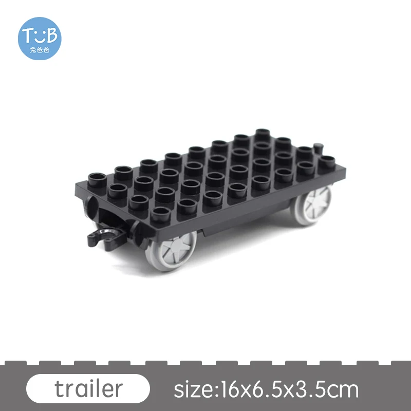 Big Block Bricks Train Tracks Rails And Bridges Traffic Stop Lights Straight Track Accessories DIY Bricks Toys For Children Gift