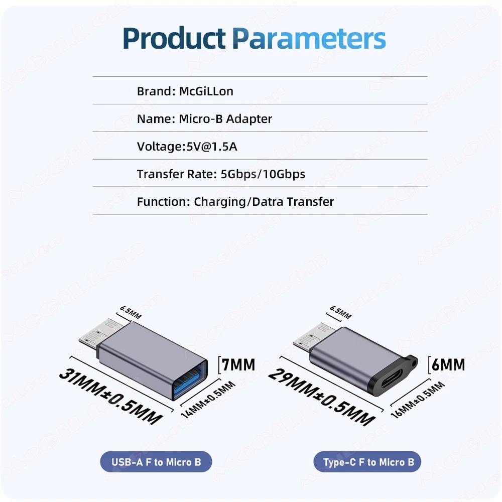 Enhanced Title: 

Type-C Female to Micro-B USB3 Hard Drive Adapter Cable