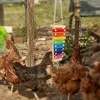Bird Chicken Xylophone Toy Wooden Suspensible Bird Cage Accessories Musical Toy with 8 Keys for Chicken Bird Parrot Macaw Hens 6