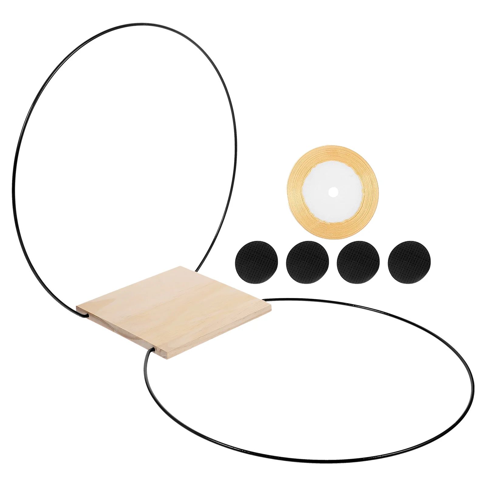 

Wood Garland Iron Floral Hoop Centerpiece Crafts Wreath Supplies for Desktop Wedding Floral Garland