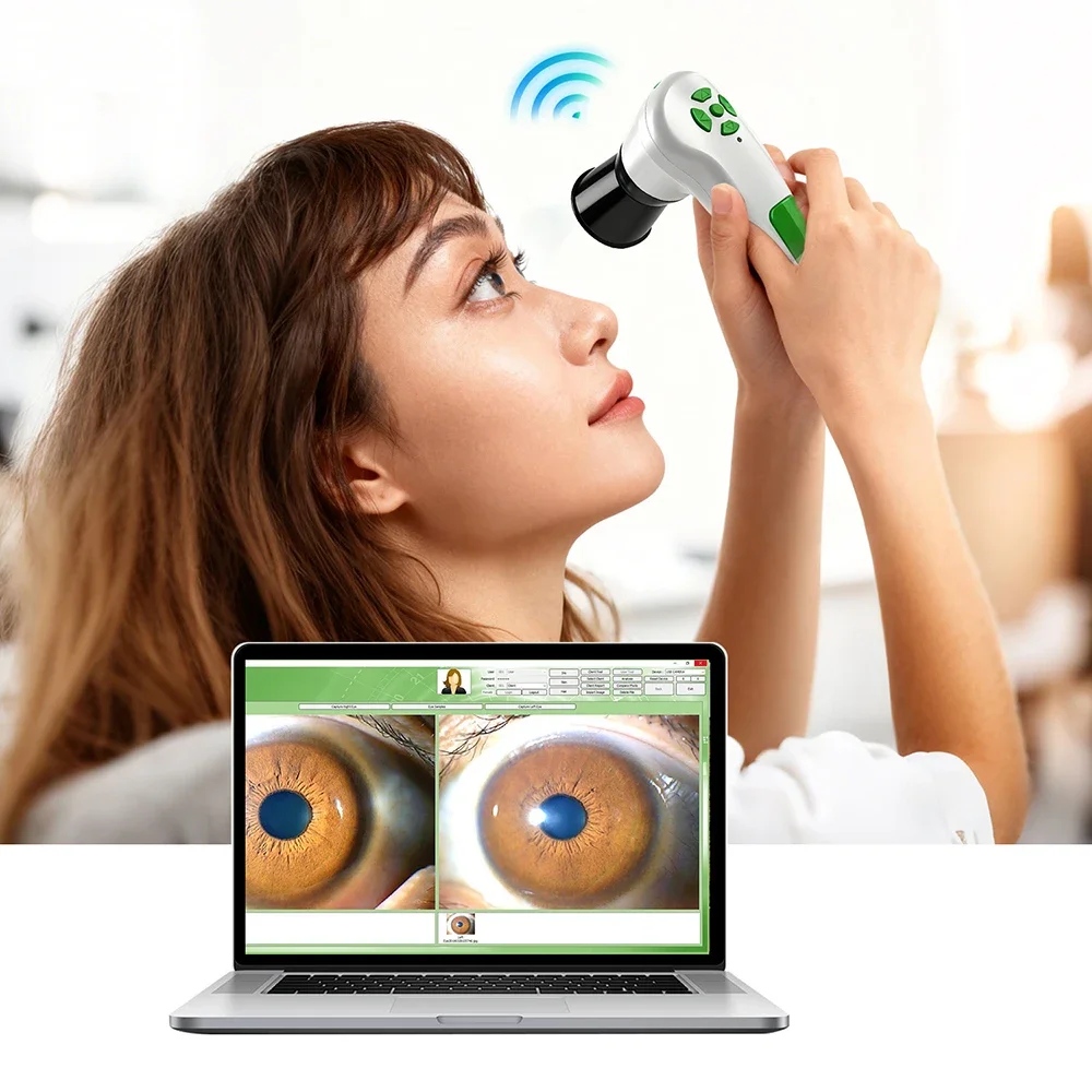 Multilingual Iris Analyzer System:12MP Digital Iris Scanner with Iriscope,Wireless WiFi Shoot,Comprehensive Health Monitoring