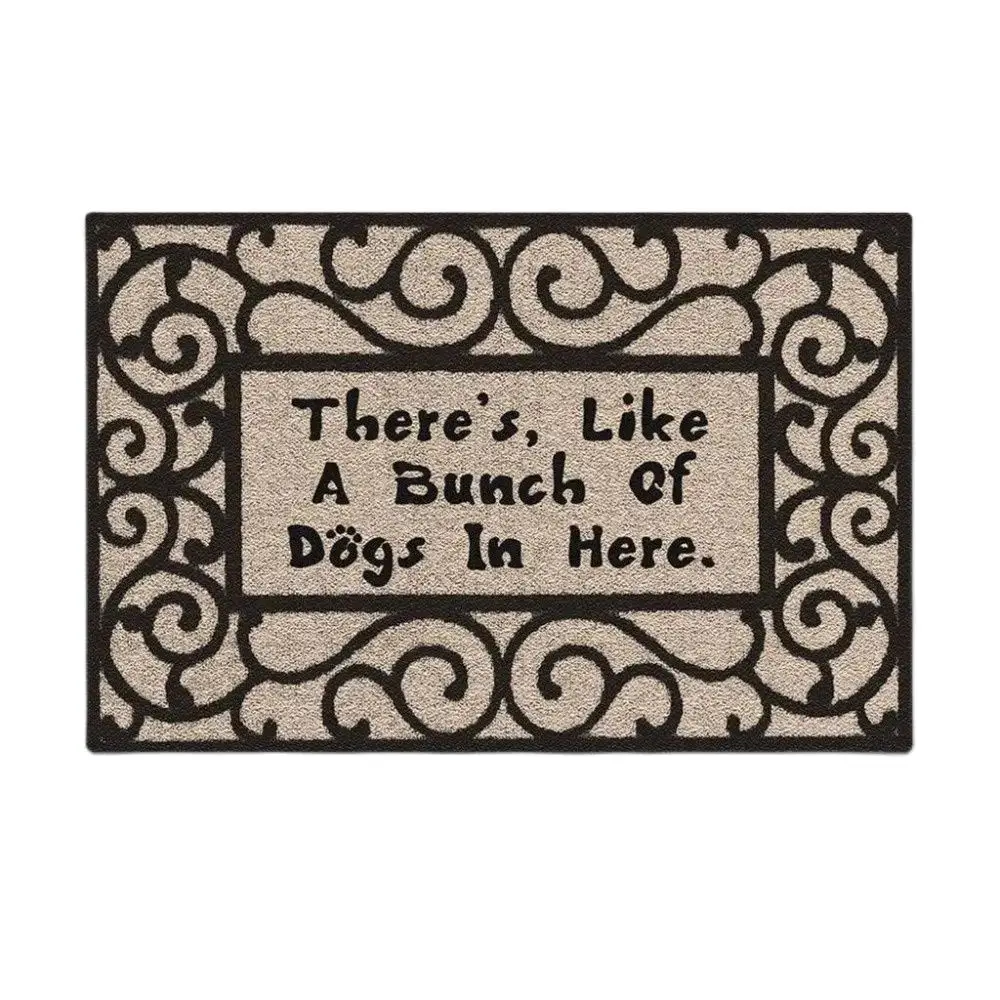 

There's Like A Bunch Of Dogs In Here Doormat Outdoor Porch Patio Front Floor Christmas Halloween Holiday Rug Decor Home Door Mat