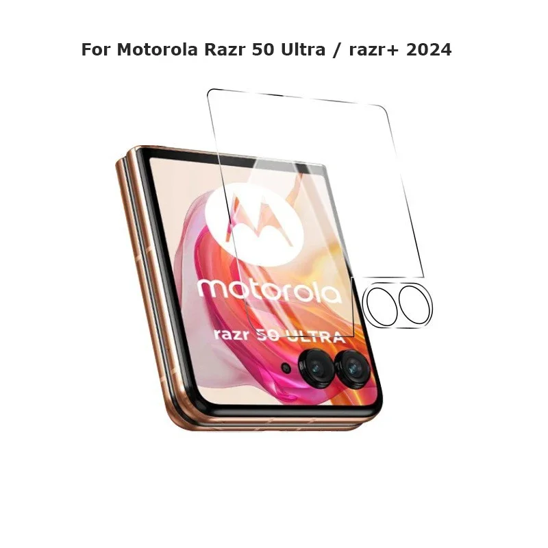 GIOPUEY [Protection Complète D'objectif D'appareil Photo Compatible Avec Motorola Razr 50 Ultra,[Double Protection] Métal Verre Trempé, Protecteur D' Appareil Photo – Noir