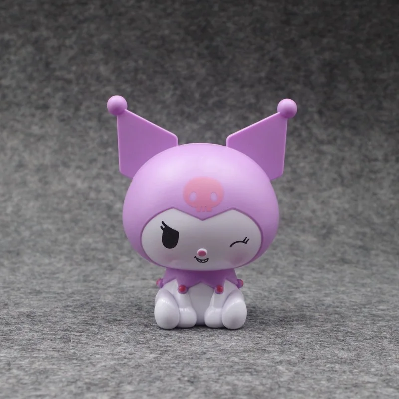 thumbnail image 1 of Sanrio figura muñeca 8cm Anime Hello Kitty Kuromi figura de acción lindo DIY pastel Topper coche decoraciones de escritorio juguetes regalos para niños, 1 of 5