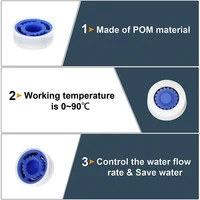 10 Pieces Water Flow Restrictor 1.5/1.8/2.0/2.5/3.0 GPM Shower Water Flow Reducer Shower Head Limiter Set For Shower 2