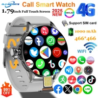 4G Smart Watch for men NFC GPS 2G+16G Storage 466*466 HD Dual Camera 2G 4G SIM Card WIFI 1000mAh Fast Internet Access Smartwatch 1