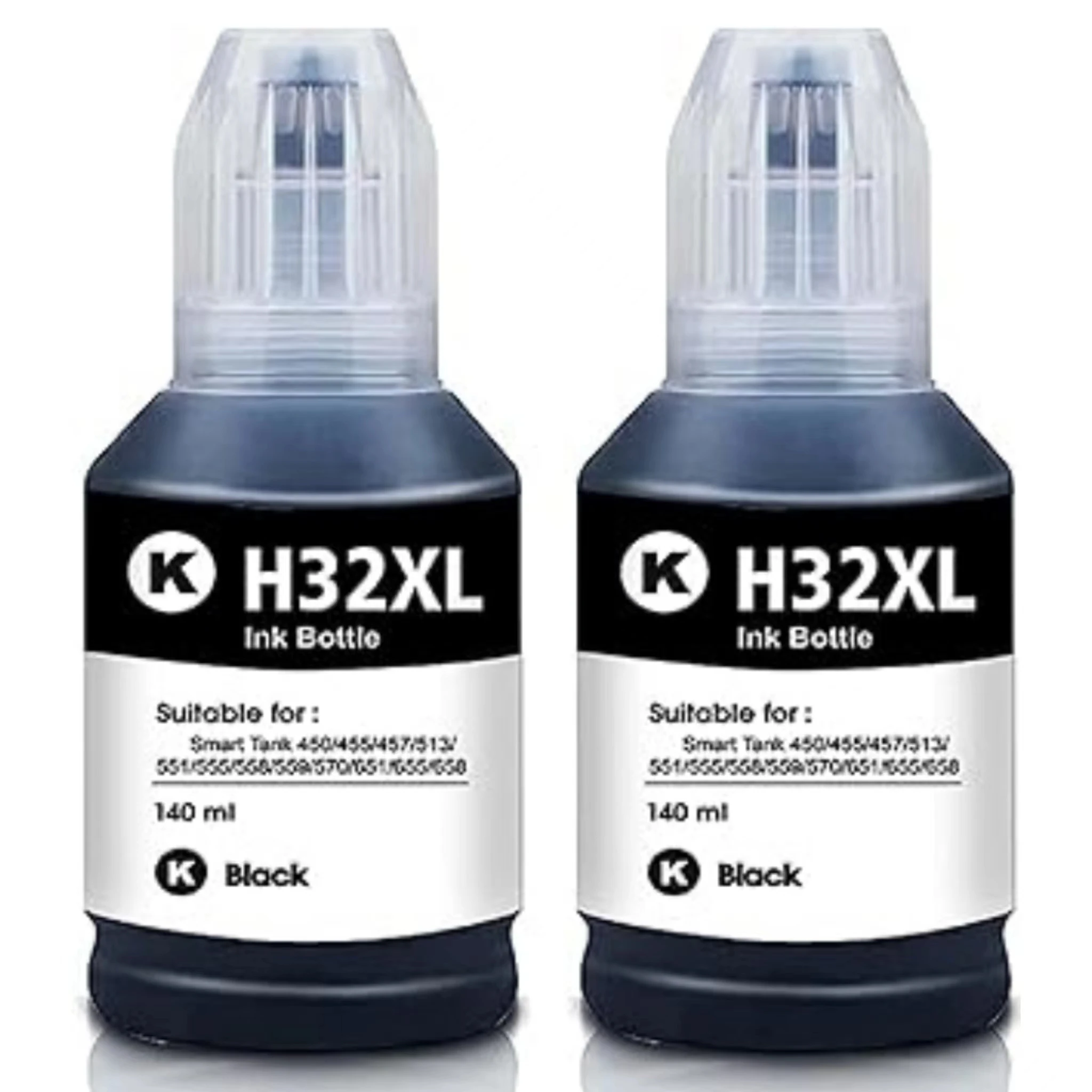 Yongairuink B-T Cartouche D'Encre Remplacement Pour Bouteille Encre 32Xl 1 Vv24Ae 135Ml Noir Avec Smart Tank Plus (Confezione Da 2)