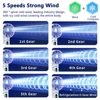 Handheld Fan with Semiconductor Refrigeration Cooling Fan 4000mAh USB Rechargeable Mini Portable Hanging Neck Fan for Outdoor 5