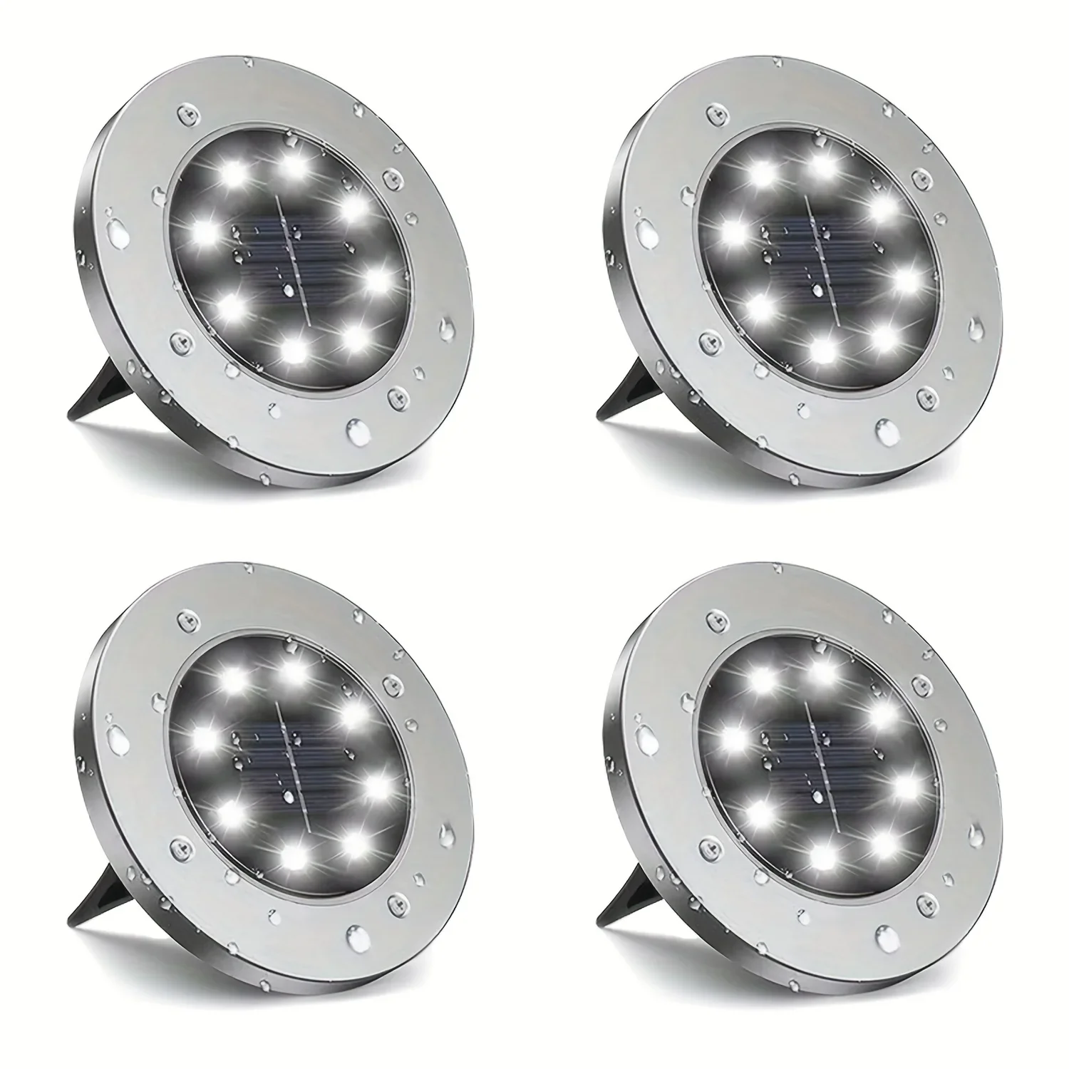 Solar-Powered Outdoor LED Ground Lights - Waterproof Pathway & Garden Accents