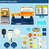 Kids Pizza Shop Kitchen Set Juice Drink Machines Toy Kitchen Toys Playset Pretend Play Shopping Cash Register Toys For Children 5