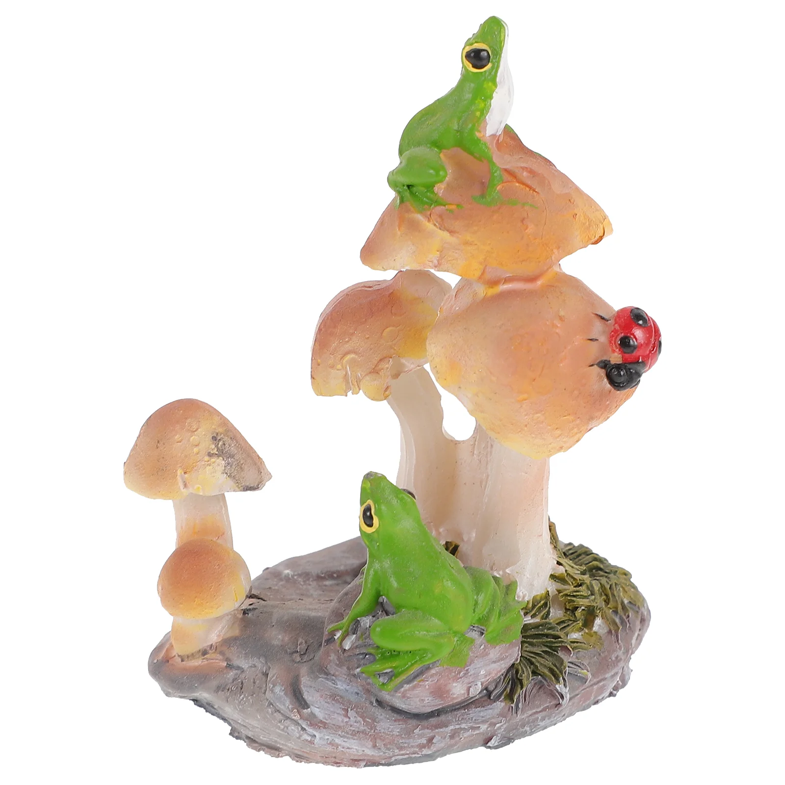 

Frog Statue Mushrooms Decor Statues for Garden Ornaments The Tree Shaped Crafts Resin