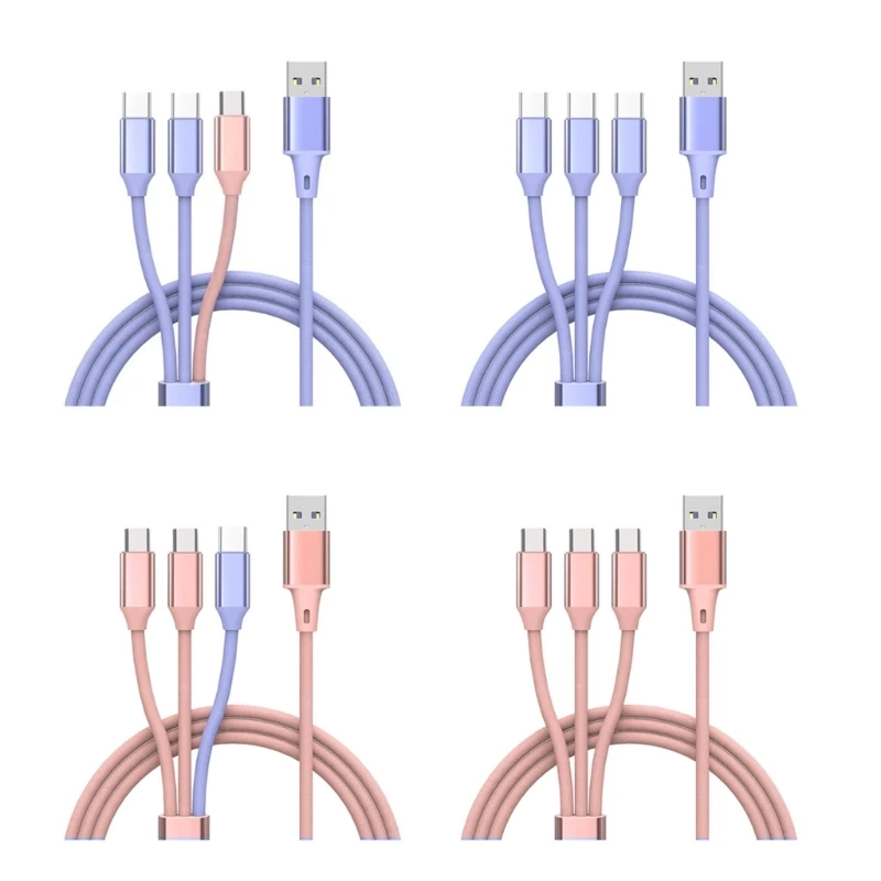 

Micro USB Splitter Cable USB2.0 to MicroUSB TypeC Multi Charging Cord 3 in 1 Dropship