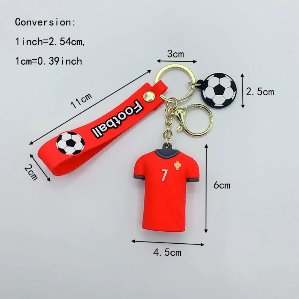 New Niche Fashion Soccer Player Jersey Keychain Soccer Clothing Pendant Keychain Design Women's Handbag Car Keychain PartyFavors - Image 5