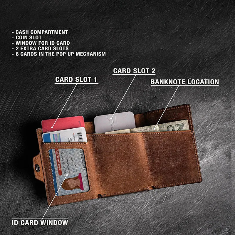 Elegant Genuine Leather RFID-Blocking Cardholder - Slim, Stylish Gift